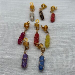 Wire-Wrapped pendant for a great Necklace Set 8 pcs set